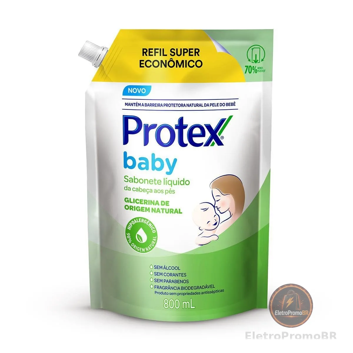 Protex Baby Glicerina Natural Sabonete Líquido Refil, 800ml