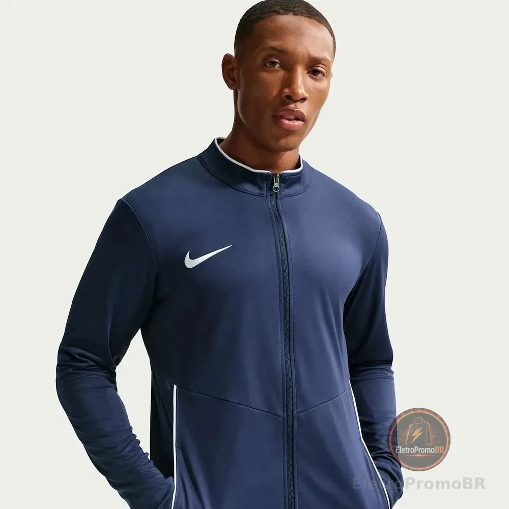 Jaqueta Dri-fit Nike Park Masculina Azul/branco 3g