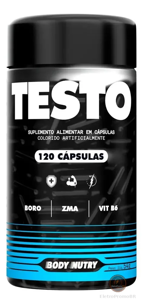 Pré Hormonal Precursor Testo, Boro + ZMA Magnésio B6 Zinco Vitaminas Minerais Energia Disposição Pote 120 Cápsulas - Body Nutry