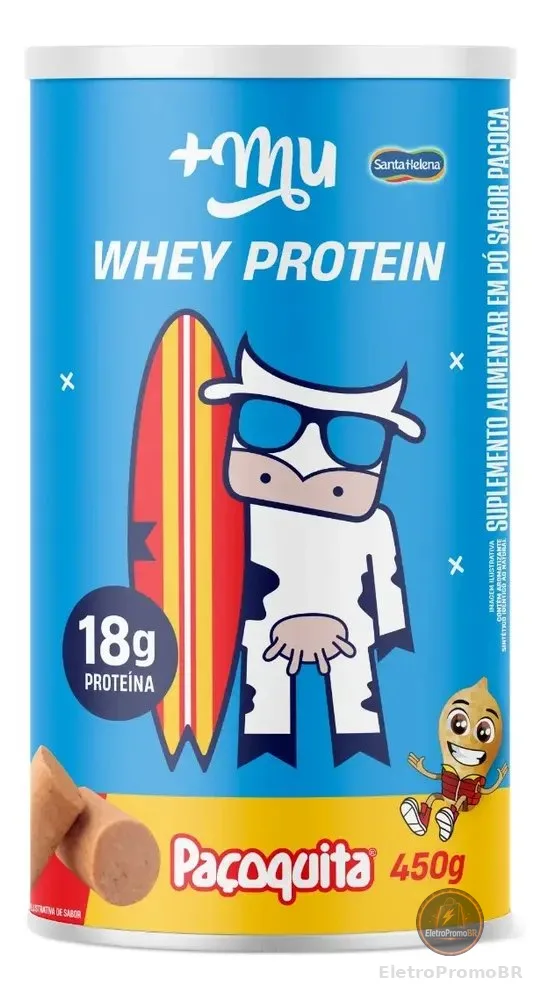mu Whey Concentrado Sabor Paçoquita - Pote 450g
