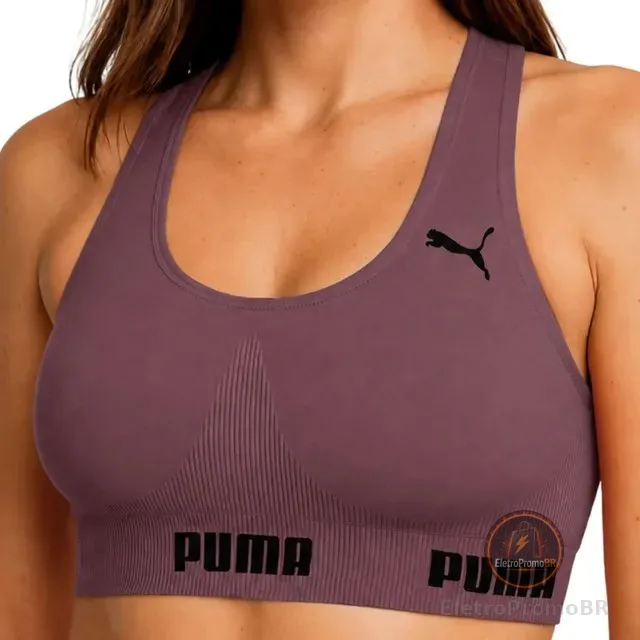 Top Puma Academia Fitness Original Nadador Alta Sustentação