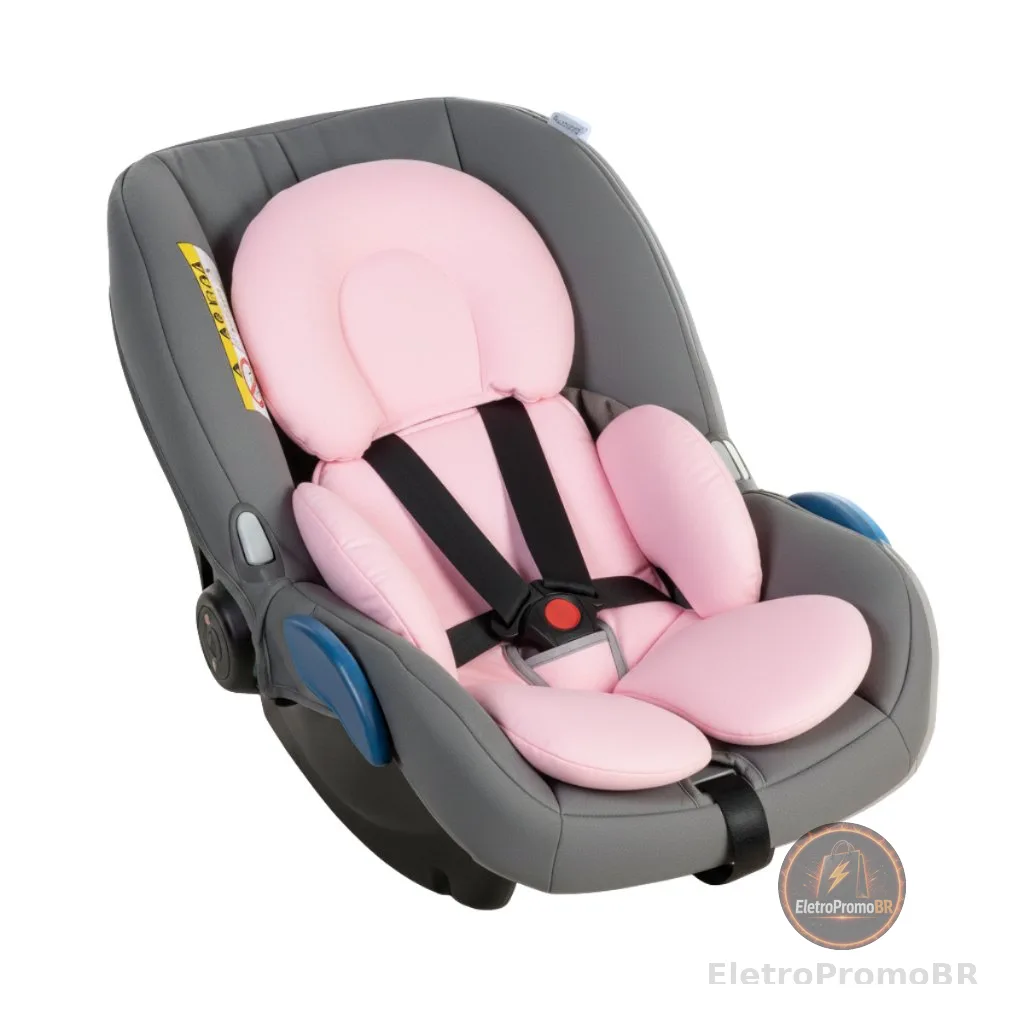 Apoio para Bebê Conforto com Enchimento Anti Alérgico Super Macio em Tecido Estampado 100% Algodão