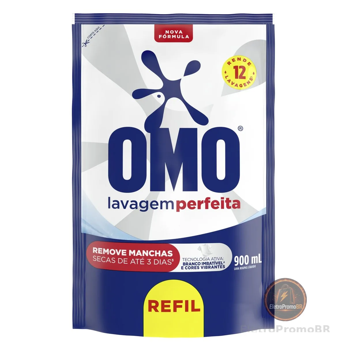 OMO Sabão Líquido Refil Omo Lavagem Perfeita Refil 900Ml