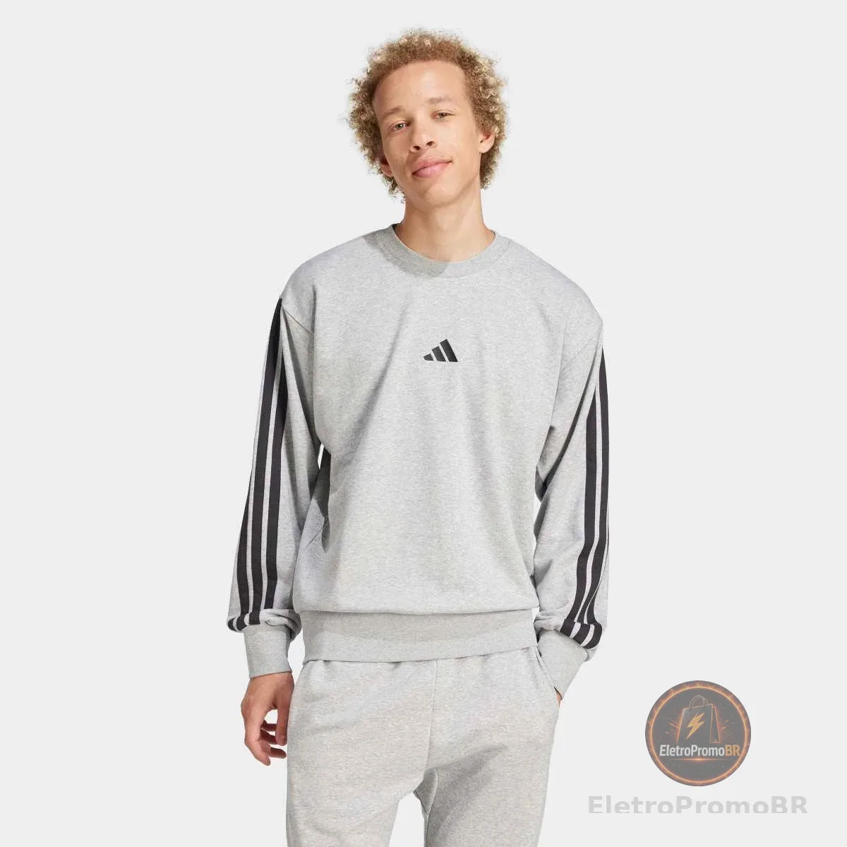Moletom Adidas 3 Listras Masculino