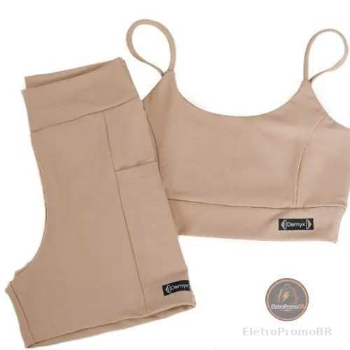 Conjunto Fitness Cintura Alta Compressão Abdomem Proteção UV