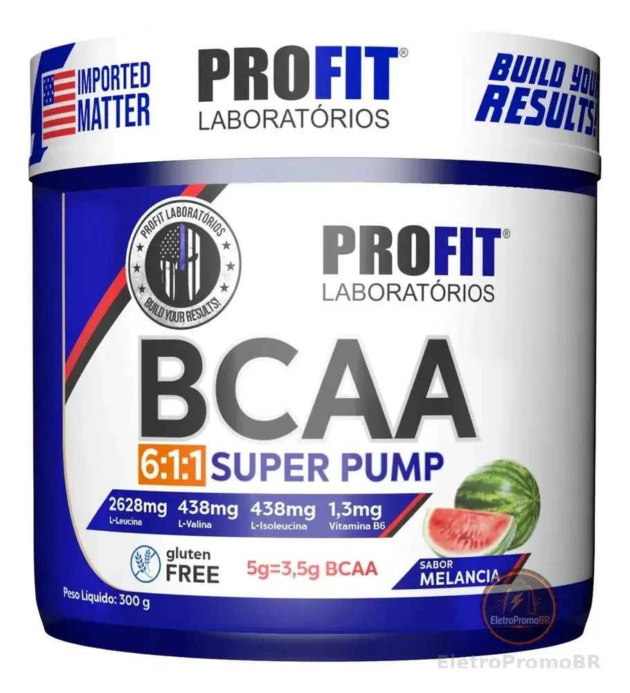 Bcaa 6:1:1 Super Pump Powder 300g - Profit Sabor Melancia