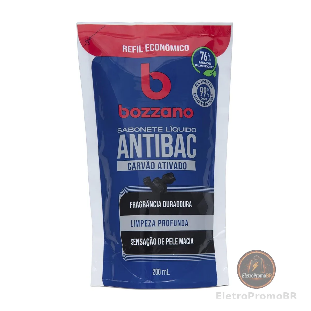 Bozzano Sabonete Líquido Antibac Carvão Ativado Refil 200ml