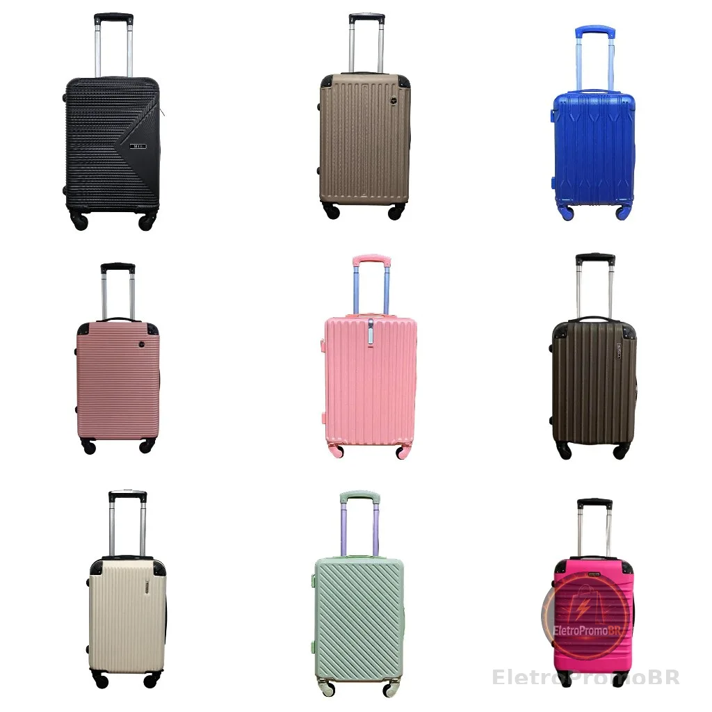 Mala De Bordo 8KG - 9KG -10KG ABS Com Senha Mala De Viagem 10 Kilos Com Roda ANAC Padrao Promoção