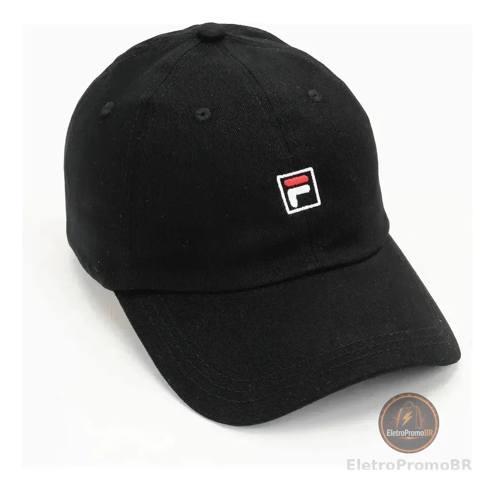 Boné Adulto Fila Style F-box Aba Curva Preto Único