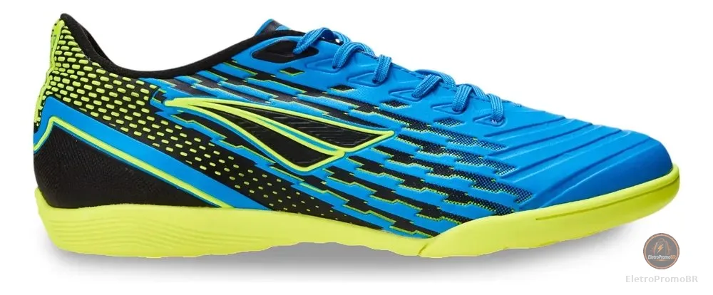 Chuteira Futsal Masculino E Feminino Garra Y-2.0 Penalty Azul-preto-amarelo 42 Br