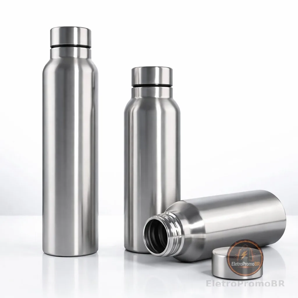 Garrafa de Água Inox boca larga Squeeze Liquidos Frios e Quentes