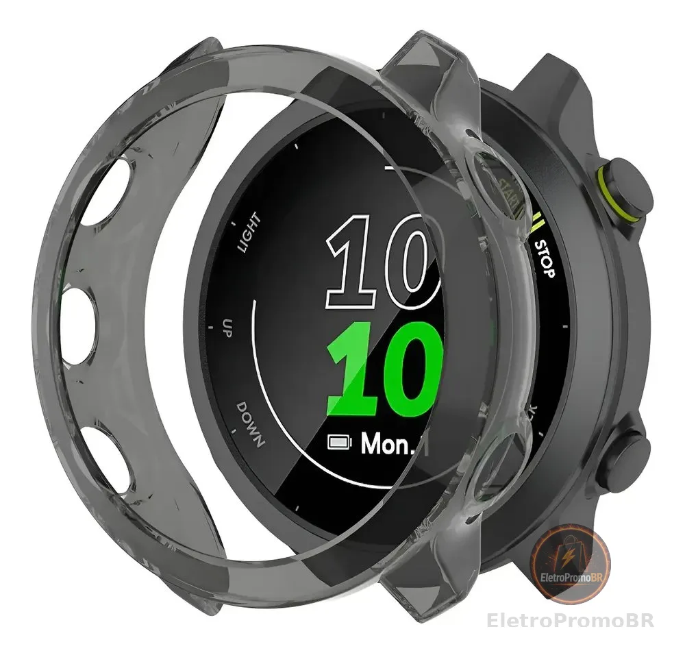 Capa Case Compatível Com Garmin Forerunner 55 + Película Fumê