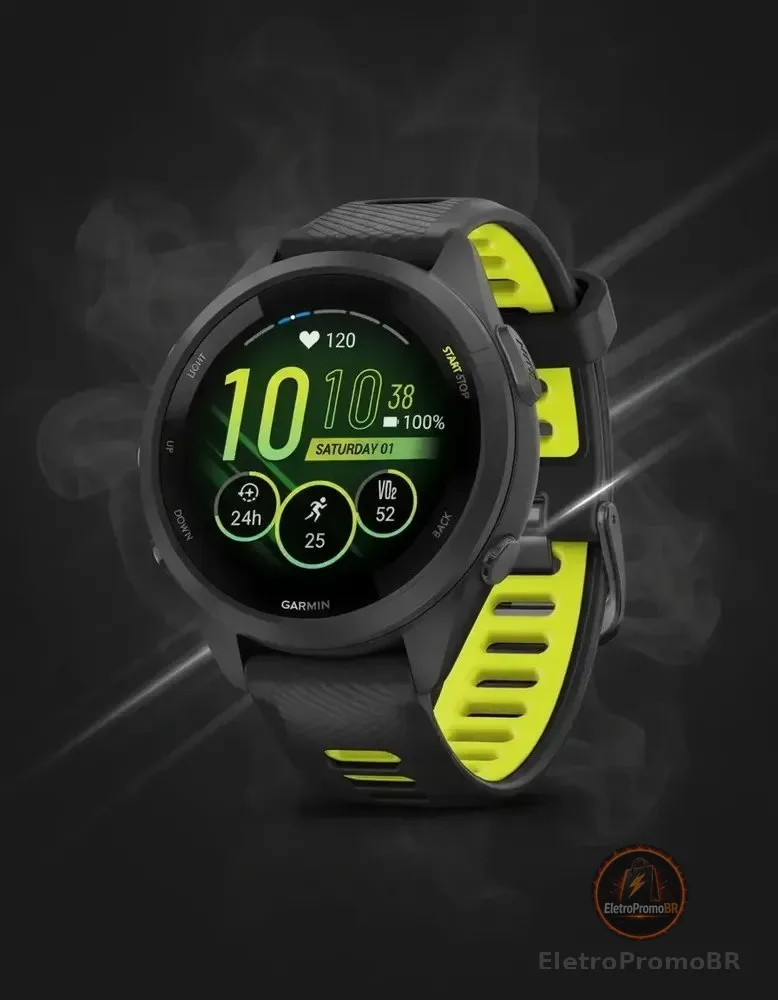 Relógio Garmin Forerunner 265s Music GPS Corrida Bike 42mm