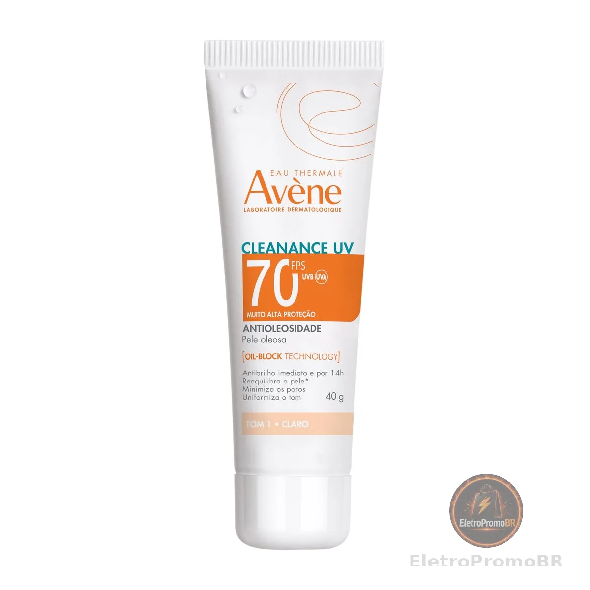 Avène Cleanance UV Protetor Solar Facial com Cor FPS70 Tom Claro 40g