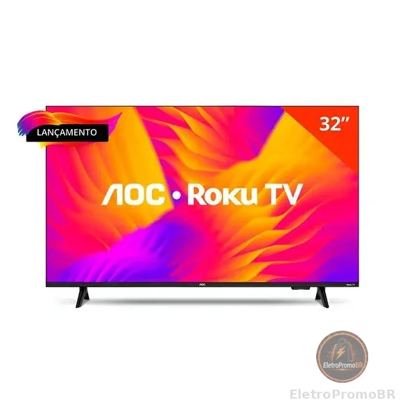 Smart Tv AOC 32" ROKU LED Full HD Wi-Fi 32S5155 Bivolt