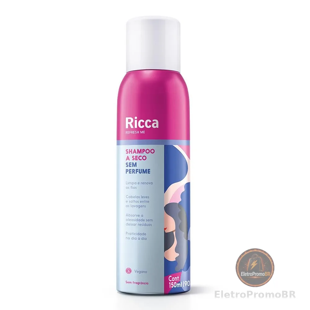 Ricca Shampoo a Seco Sem Perfume 150ml