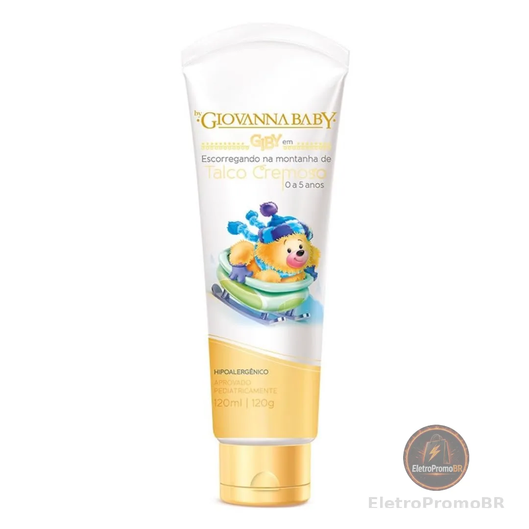 Talco Cremoso 120Ml, Giby, Amarelo