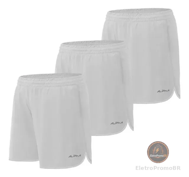 Kit 3 Shorts De Corrida Dry Alpha