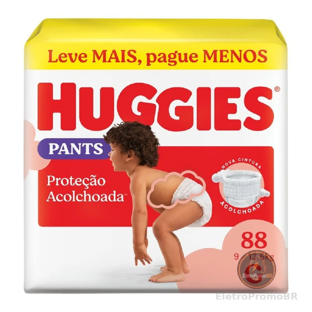 Fralda Huggies Roupinha Proteção Acolchoada Pants G 88 Unidades