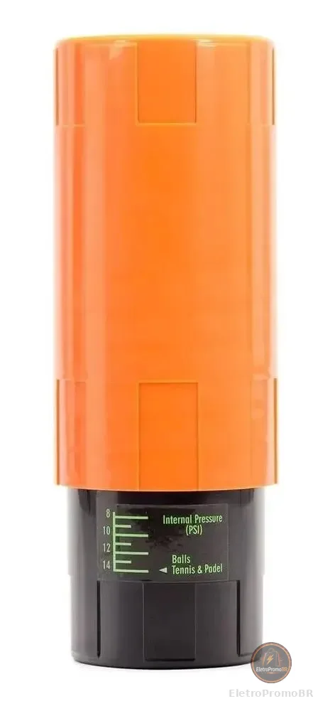 Pressurizador De Bola De Tênis Pró Spin Preto E Laranja