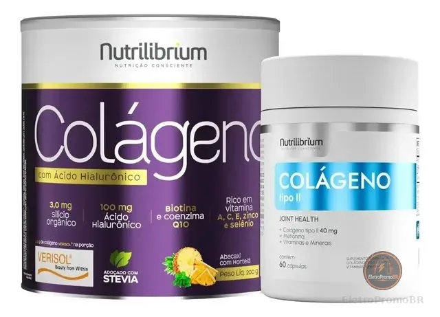 Colágeno Verisol Ácido Hialurônico 200g + Colágeno Tipo 2