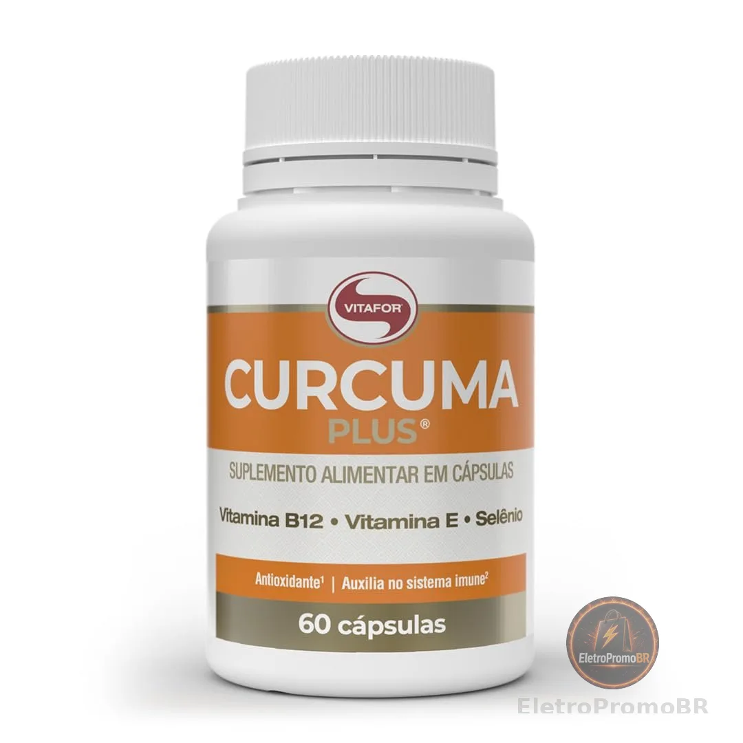 Curcuma Plus - 60 Cápsulas, Vitafor, Branco
