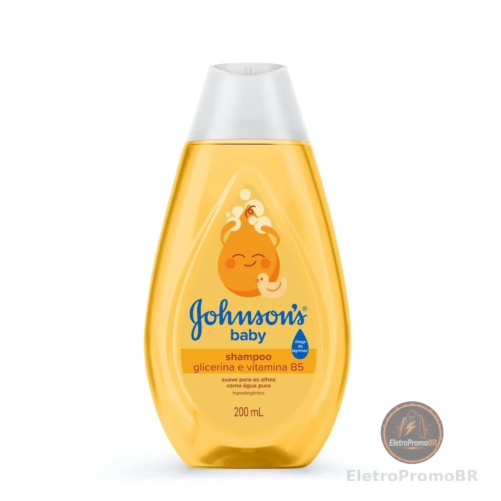 Shampoo Para Bebê Johnson's Baby Regular, 200ml, Amarelo