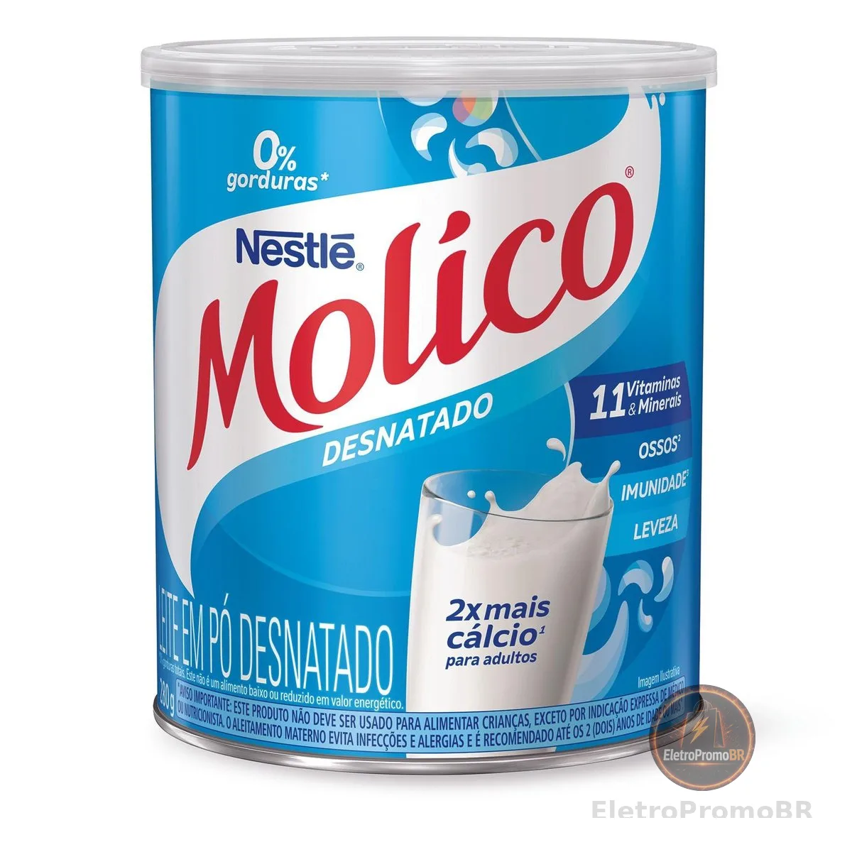 Leite em Pó Desnatado MOLICO Total Cálcio 280g Molico Sabor