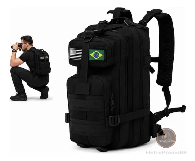 Mochila Tática Militar Impermeável 30 L Super Reforçada