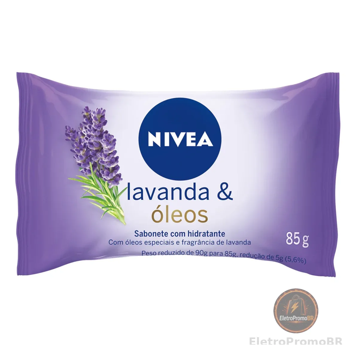 NIVEA Sabonete em Barra Lavanda & Óleos 85g, Limpeza Suave, Banho, Pele Macia e Hidratada, Óleos Especiais, Uso Diário, Todas as Peles