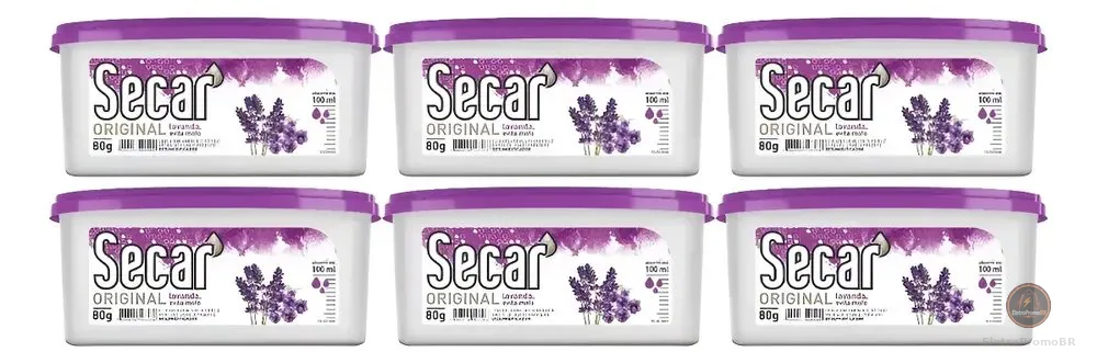 6 Tira Umidade Neutralizador Eliminador De Odor Mofo Lavanda