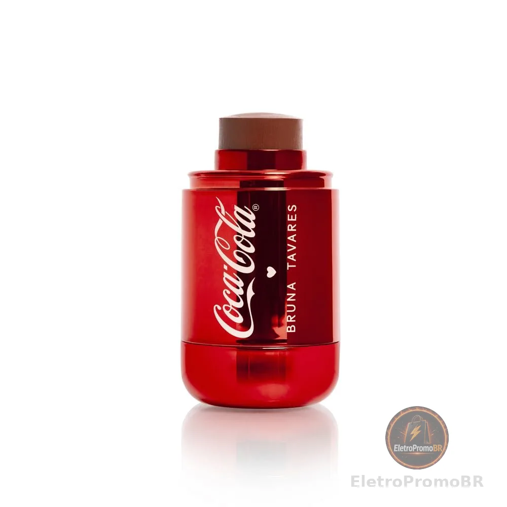 Bruna Tavares Blush Stick Coca Cola Drink Please, Bastão para Face, Edição Limitada, Maquiagem Profissional
