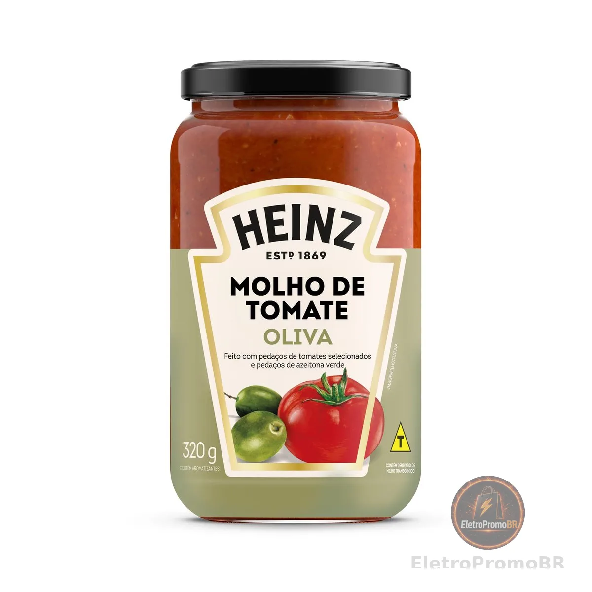 Heinz Molho de Tomate Rústico Oliva em vidro, 320G