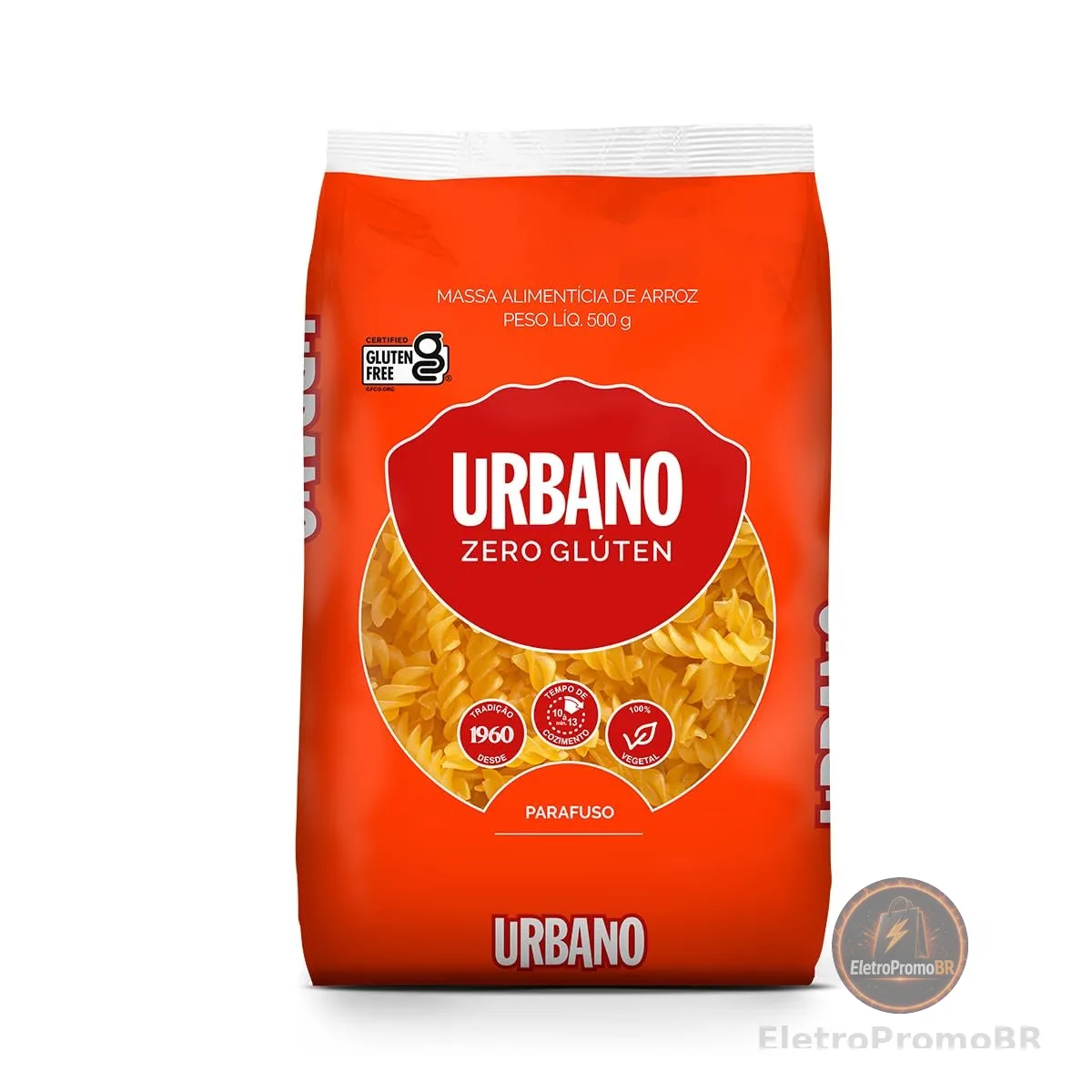 Urbano Macarrão de Arroz Parafuso Zero Glúten 500g