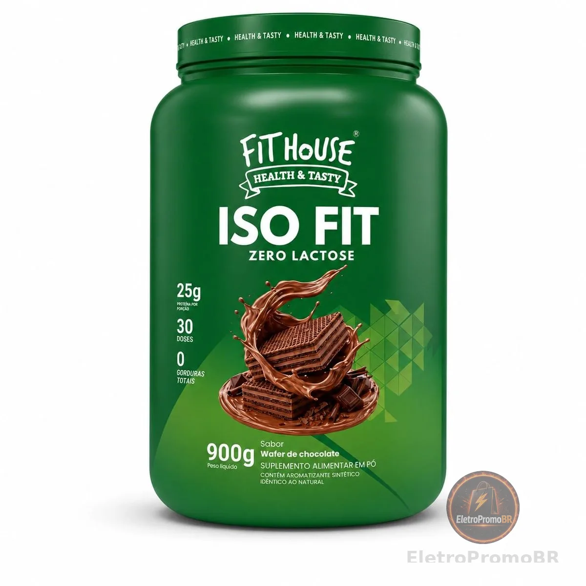 Whey Protein Iso Fit Zero Lactose 25g de Proteína Pote 900g Fit House