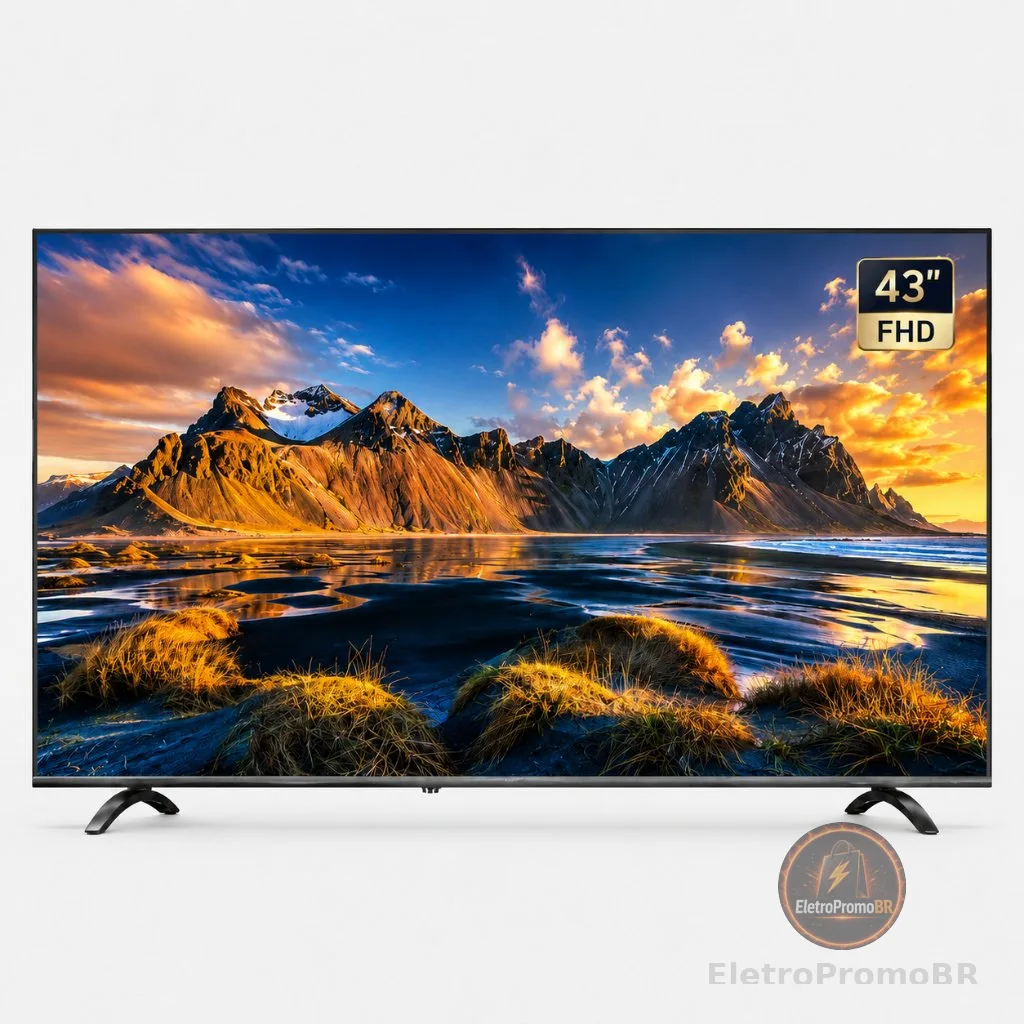 Smart TV LED 43" Tronos FHD – Wi-Fi, Bluetooth e Experiência Inteligente - Android 12