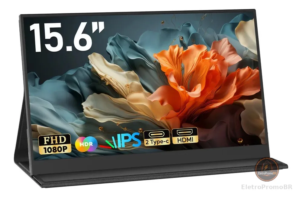 Monitor Portátil 15.6''com Usb C Dupla/hdmi Fhd 1080p 60hz