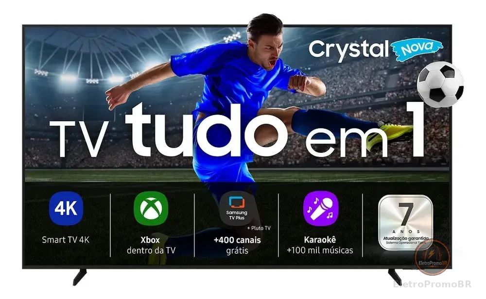 Samsung Smart Tv 55 Crystal Uhd 4k U8600f 2025, Xbox Cloud Gaming Canais Gratuitos Alexa
