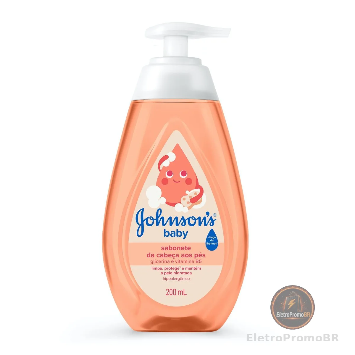 Johnson's Baby Sabonete Líquido Glicerina Da Cabeça Aos Pés, 200ml