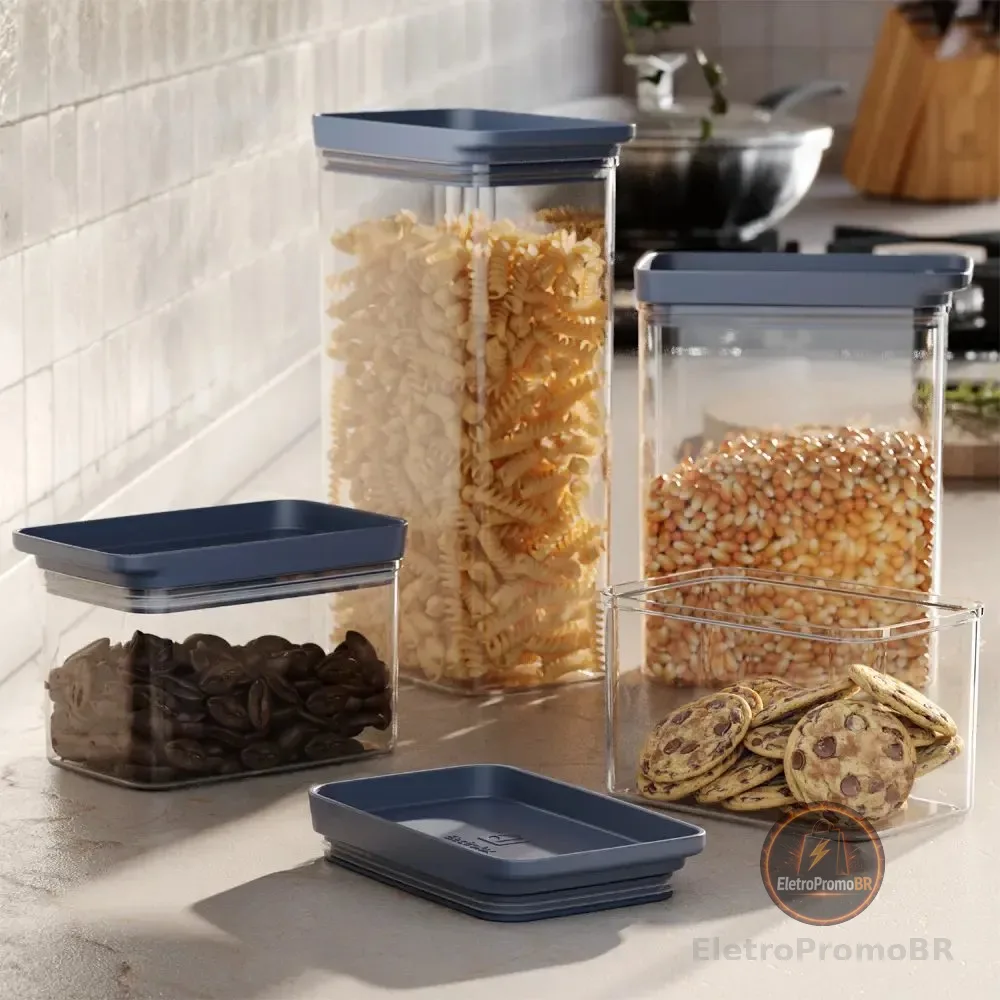 Potes Herméticos e Organizadores de Geladeira - Electrolux - Kit 6