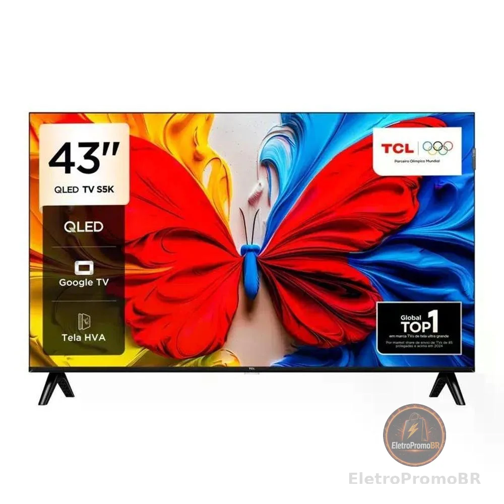 Smart TV 43” TCL 43S5K QLED Full HD Google TV Wi-Fi