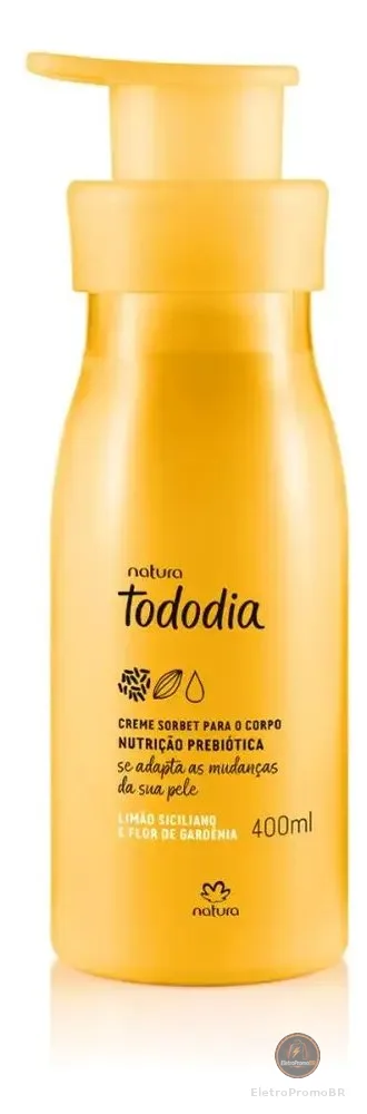 Creme nutritivo do corpo Natura Tododia Limão siciliano e Gardenia Flor 400 ml