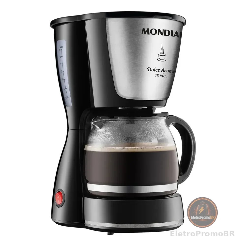 Cafeteira Elétrica Dolce Arome, Mondial, 550w - C-30-18x Preto/prata 127v