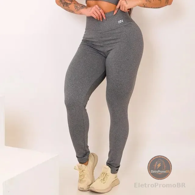 Calça Legging Fitness Zero Transparência Cintura Alta Koenig