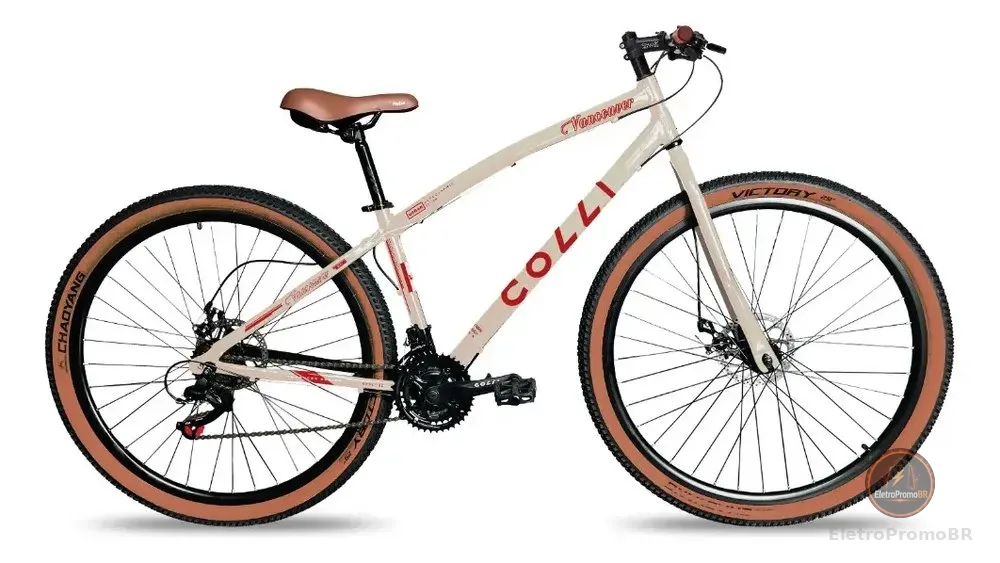 Bicicleta Aro 29 Vancouver 21 Marchas Freio A Disco Colli Bege 17