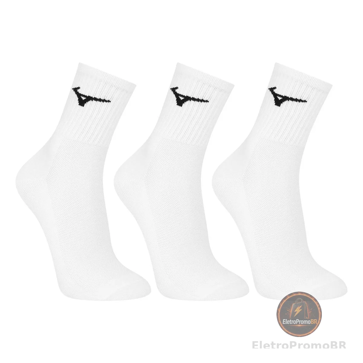 Kit Meias Cano Médio Mizuno Basic 3 Pares