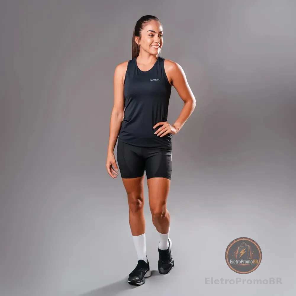 Regata Running Woom Light Run Preto Feminina I Preto G