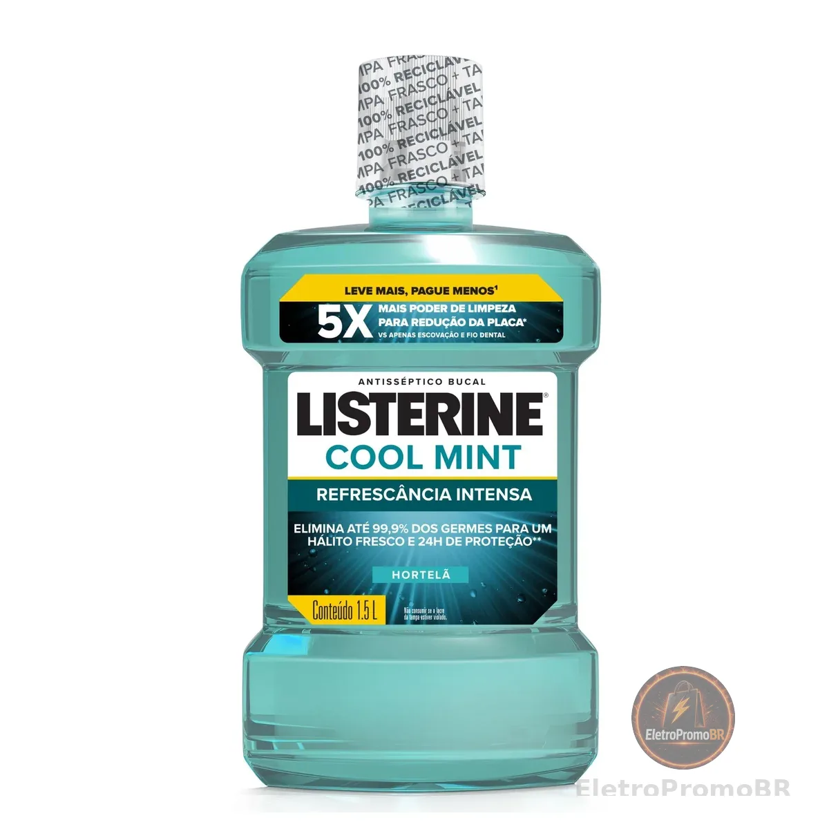 Listerine Enxaguante Bucal Cool Mint, 1,5L