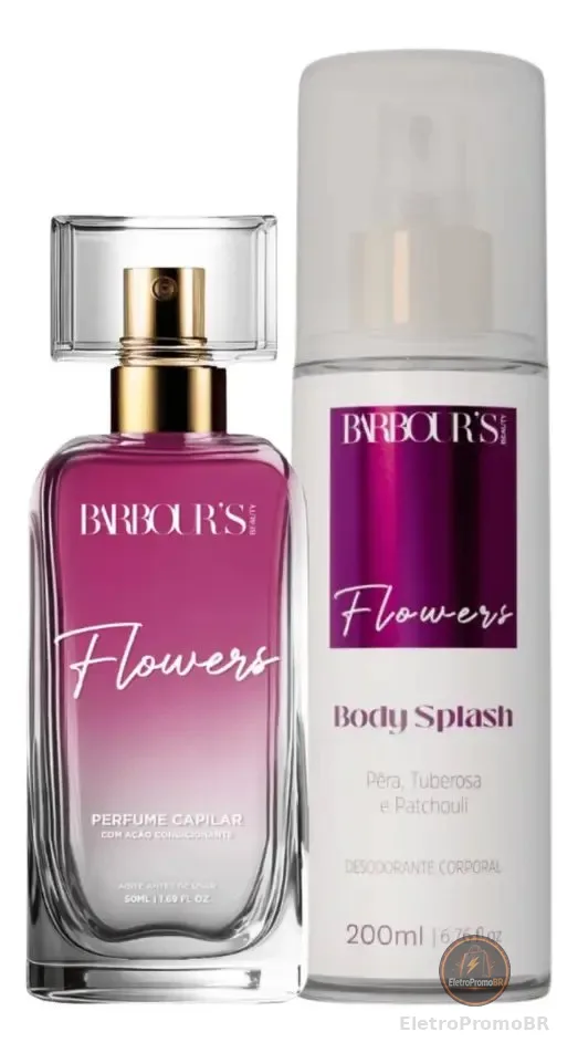 Perfume Capilar E Body Splash Flowers Barbour's Beauty