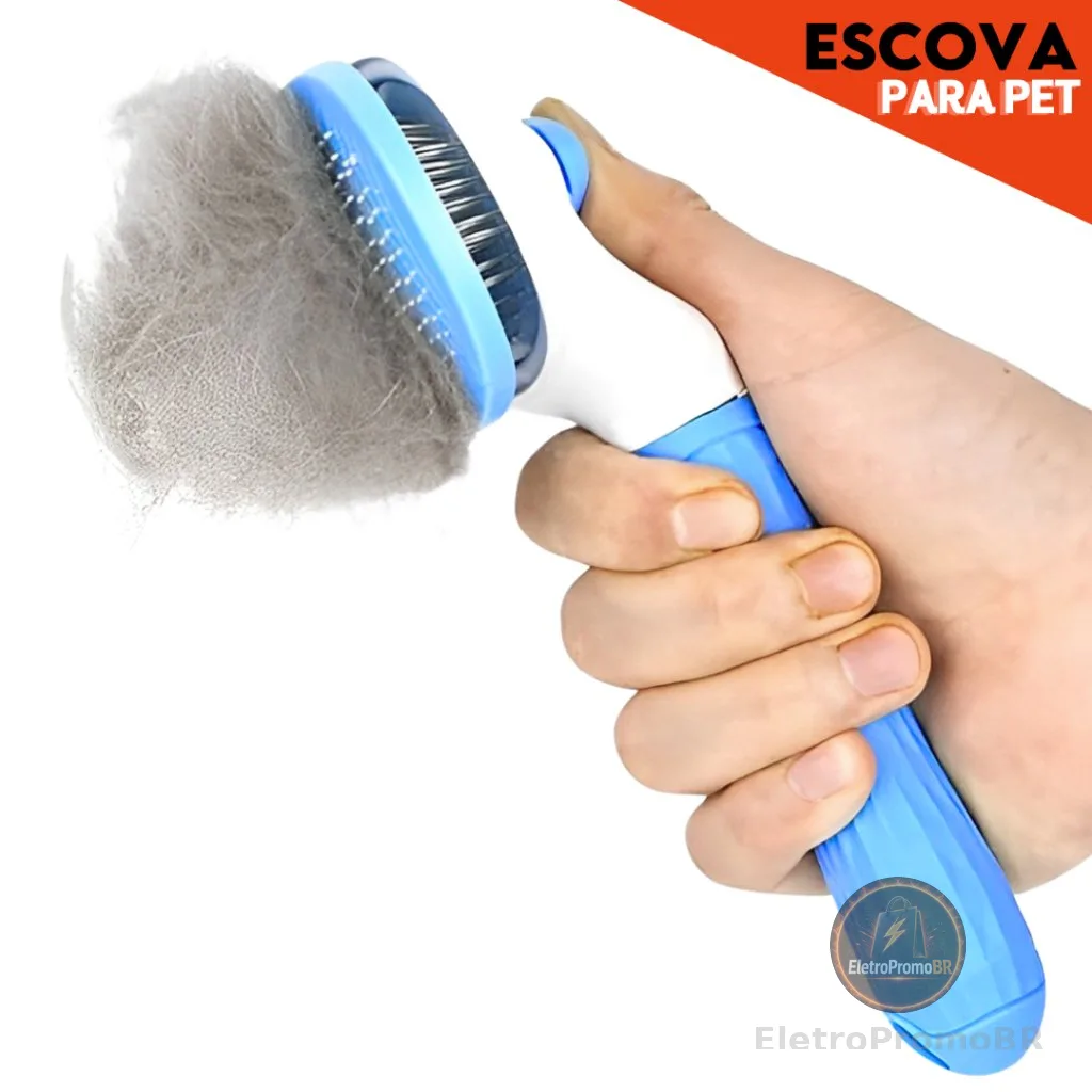 Escova Removedora Rasqueadeira Tira Pelos Mortos - Pet, Animais, Gato - BNVT